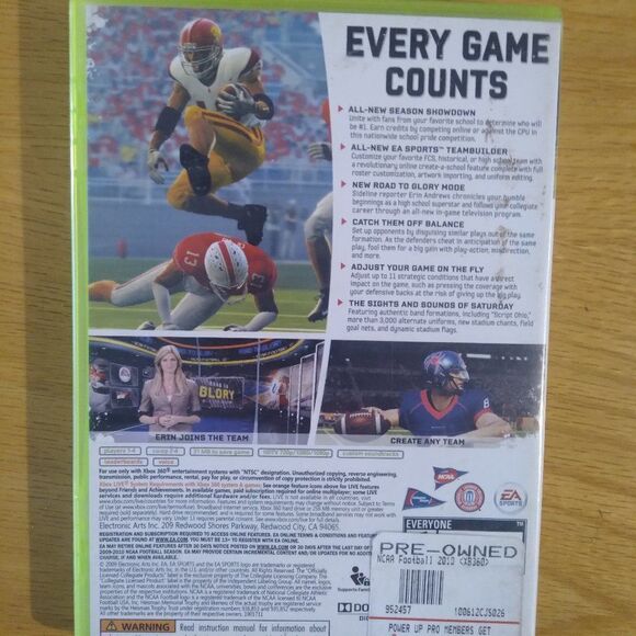 XBOX 360 EA Sports NCAA Football 10 Game - Picture 2 of 4